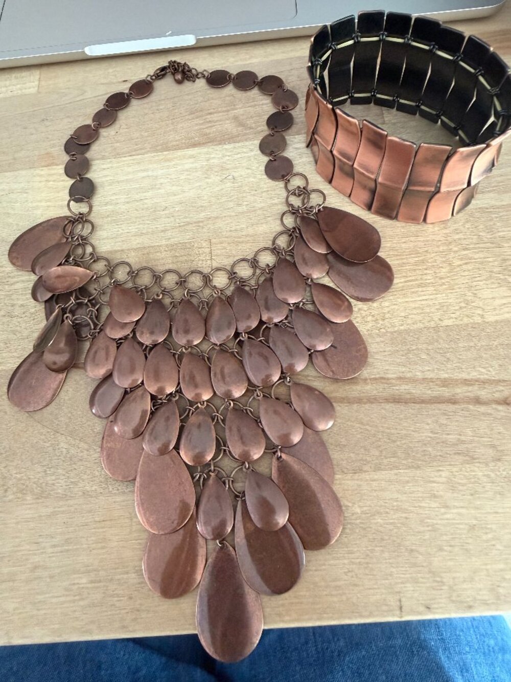 Brushed copper or bronze funish